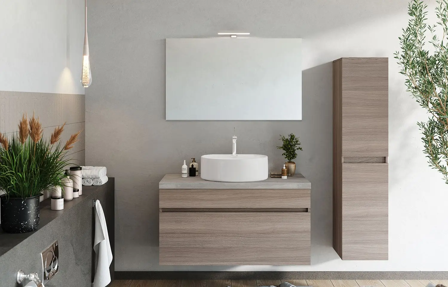 Dulap sub lavoar Savini Due Bogota 600 (Smoke Oak)