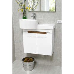 Set dulap cu lavoar Shower Serin 65 + Harmony 65 (White)