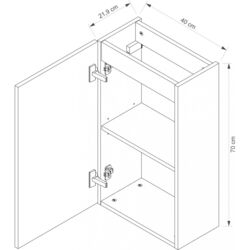 Set dulap cu lavoar Stolkar Oia (White) Thumb