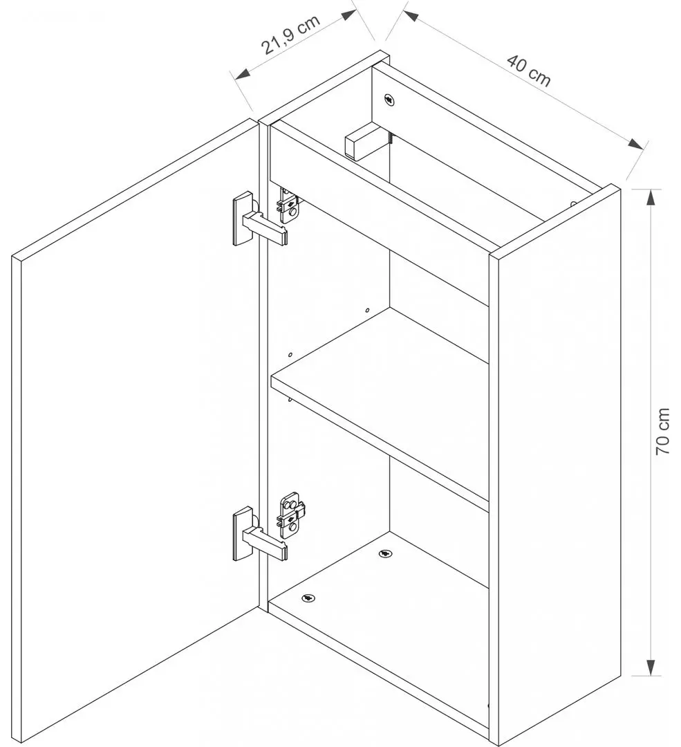 Set dulap cu lavoar Stolkar Oia (White) - 3