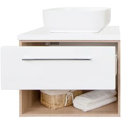 Шкаф под умывальник Stolkar Aruba II Dum Lilo 60 S/1 (White Gloss/Sonoma Oak) Thumb