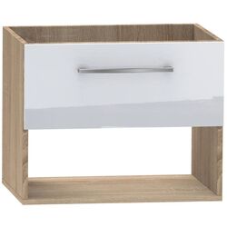 Шкаф под умывальник Stolkar Aruba II Dum Lilo 60 S/1 (White Gloss/Sonoma Oak)