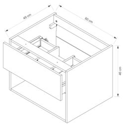 Шкаф под умывальник Stolkar Aruba II Dum Lilo 60 S/1 (White Gloss/Sonoma Oak) Thumb