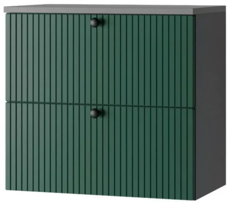 Dulap sub lavoar Stolkar Asti Dum 60 S/2 (Green Matt/Grey Graphite)