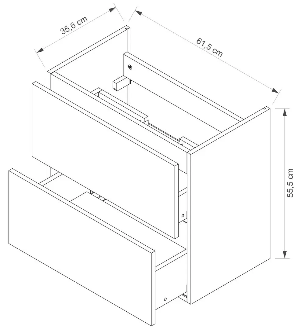 Шкаф под умывальник Stolkar Lyon Dum Vea 64 S/2 (Lefkas Oak) - 2