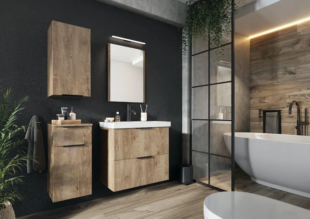 Шкаф под умывальник Stolkar Lyon Dum Vea 64 S/2 (Lefkas Oak) - 3