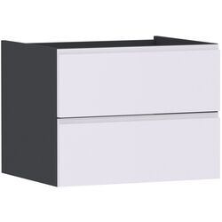 Шкаф под умывальник Stolkar Malaga Dum Lilo 60 S/2 (White Gloss/Grey Graphite)