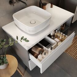 Dulap sub lavoar Stolkar Malaga Dum Lilo 60 S/2 (White Gloss/Grey Graphite) Thumb