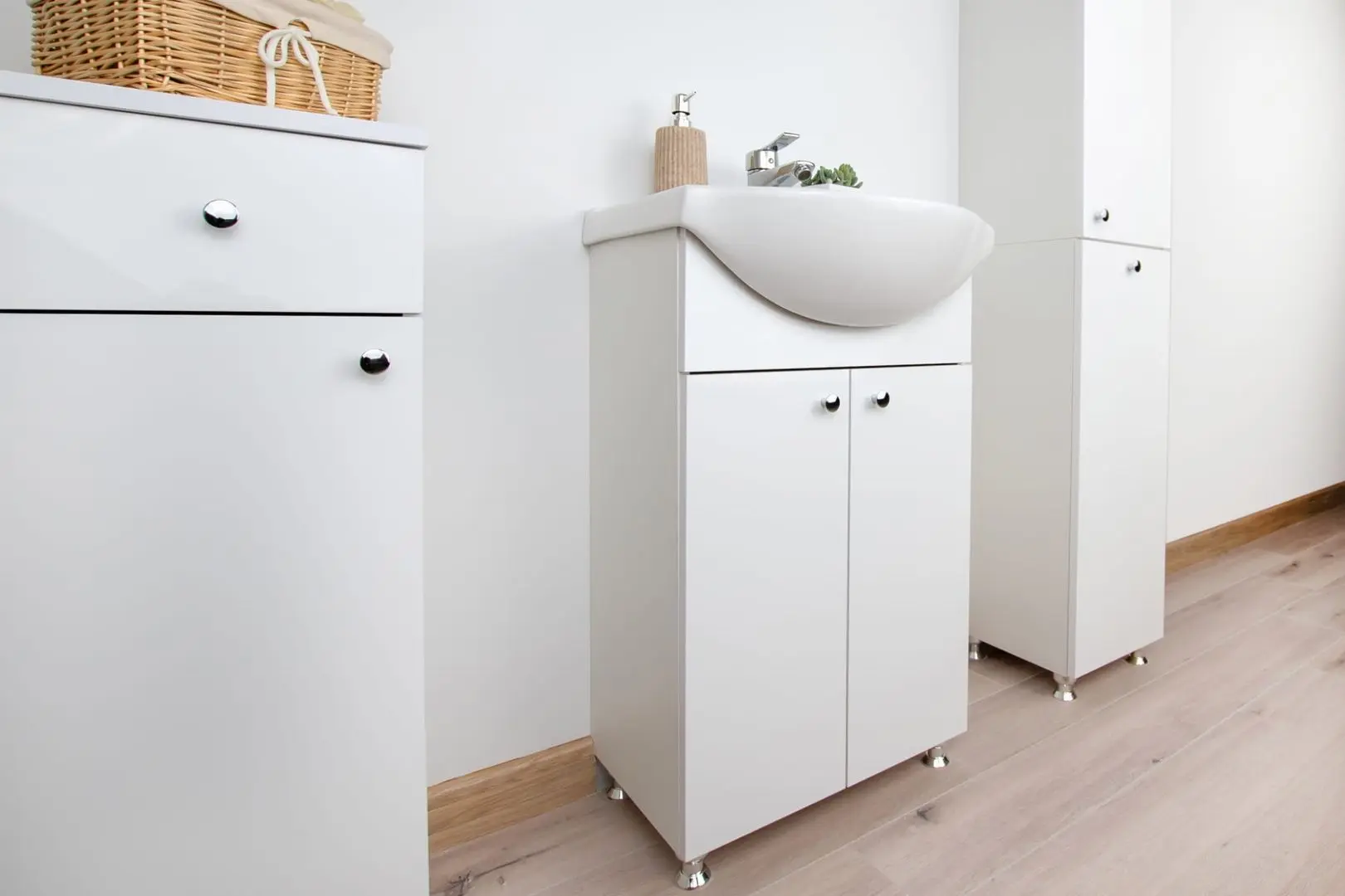 Dulap sub lavoar Stolkar Mila Dum Bahama 50 (White Gloss) - 3