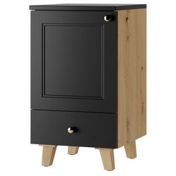 Шкаф под умывальник Stolkar Royal Dum 40 S/1 P/L (Black/Artisan Oak)