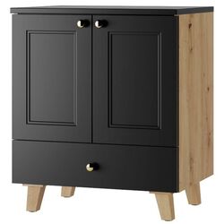 Шкаф под умывальник Stolkar Royal Dum 60 S/1 2FR (Black/Artisan Oak)