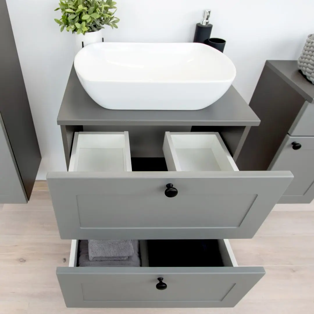 Шкаф под умывальник Stolkar Senja Dum 60 S/2 (Grey) - 4