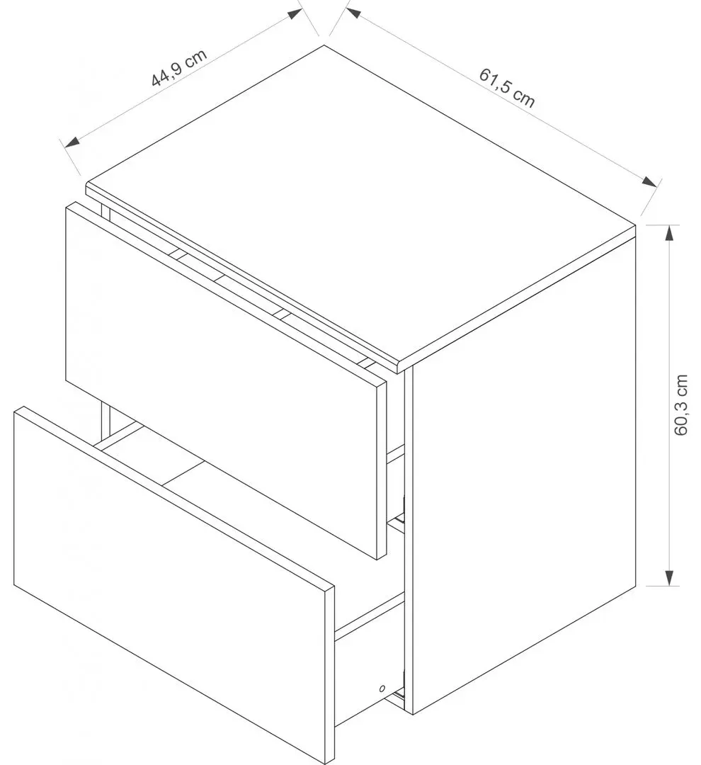 Шкаф под умывальник Stolkar Senja Dum 60 S/2 (Grey) - 8