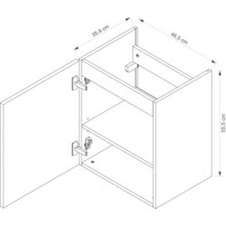 Dulap sub lavoar Stolkar Senja Dum Vea 49 P/L (Grey) Thumb