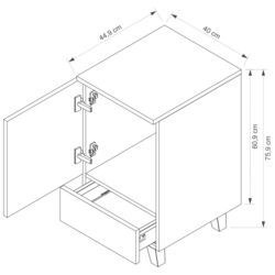 Шкаф под умывальник Stolkar Venezia Dum 40 S/1 P/L (Navy Blue/Artisan Oak) Thumb