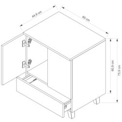 Шкаф под умывальник Stolkar Venezia Dum 60 S/1 (Navy Blue/Artisan Oak) Thumb
