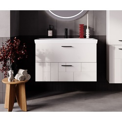 Set dulap cu lavoar Supraten Andora 75 + 8057 (White)