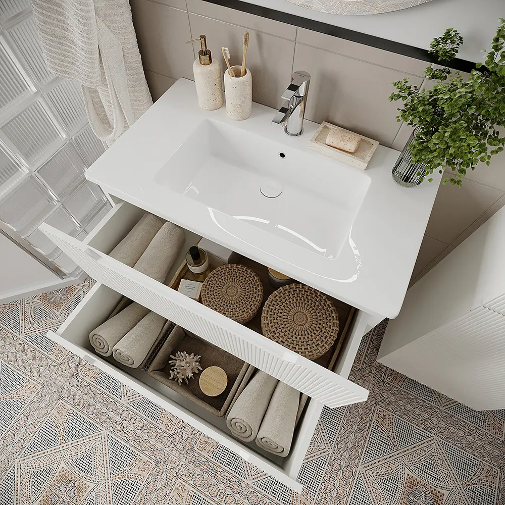 Set dulap cu lavoar Supraten Andra 70 + TG 70E (White)