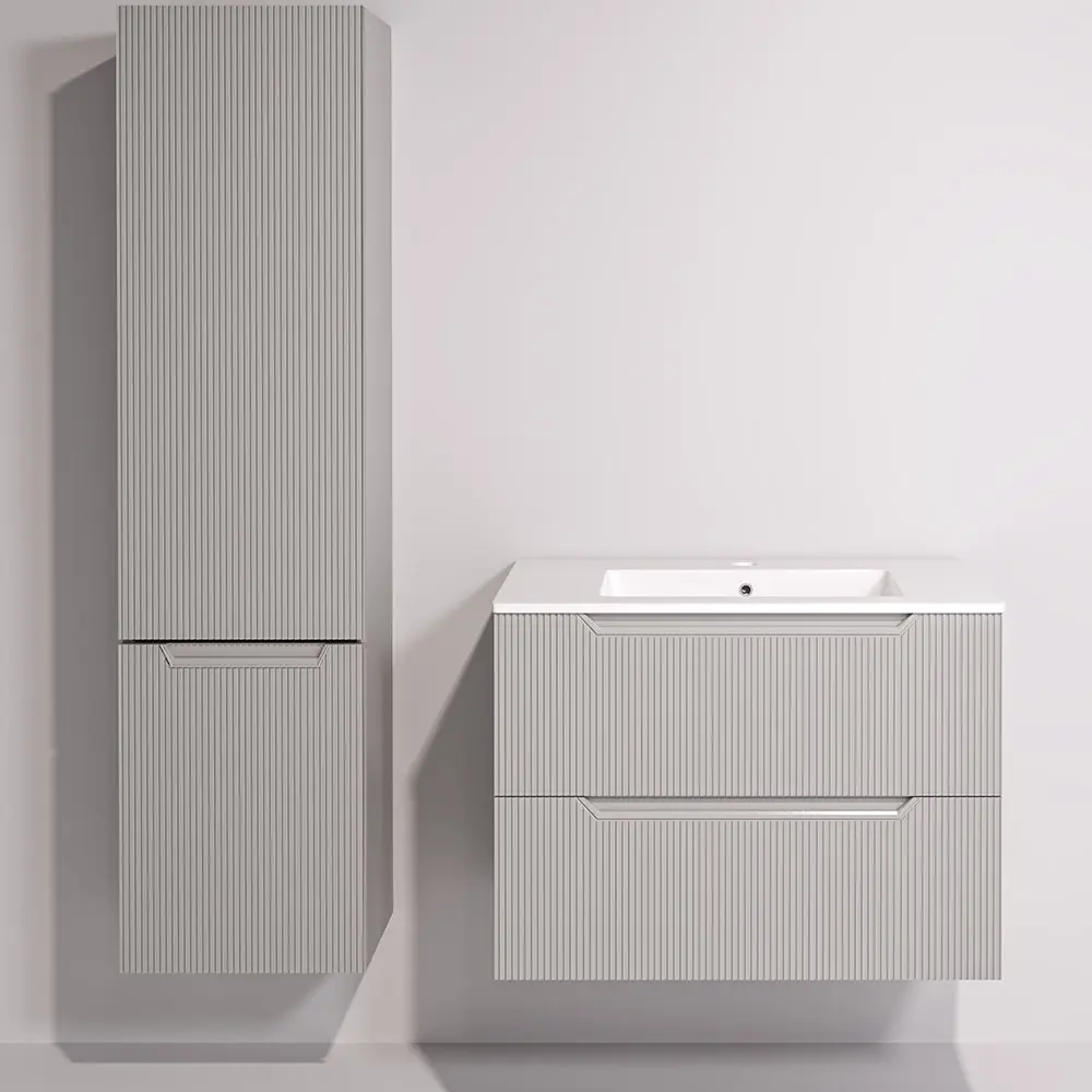 Set dulap cu lavoar Supraten Andra 80 + TG 80B (Grey)