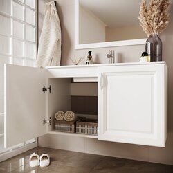 Набор тумбы с раковиной Supraten Anjou 100 + 1100 (White) Thumb