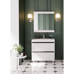 Set dulap cu lavoar Supraten Aquitania 100 + TG K100 (White)