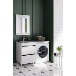 Set dulap cu lavoar Supraten Aquitania 125 + GR 125 L (White)