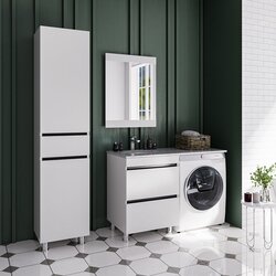 Set dulap cu lavoar Supraten Aquitania 125 + GR 125 L (White) Thumb