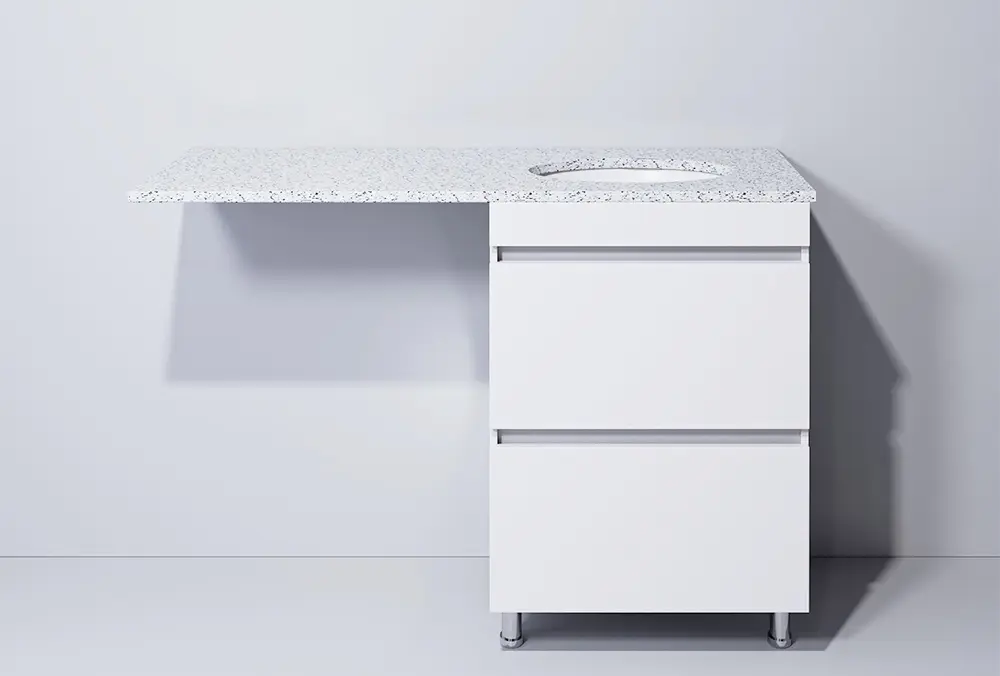 Set dulap cu lavoar Supraten Aquitania 125 + GR 125 R (White)