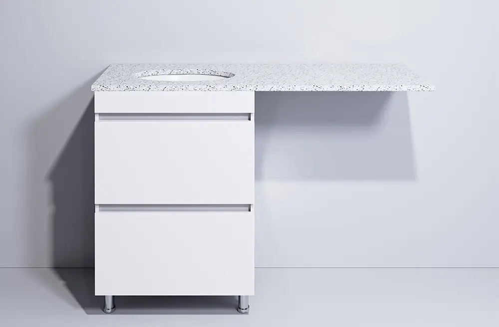 Set dulap cu lavoar Supraten Aquitania 140 + GR 140 L (White)