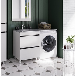 Set dulap cu lavoar Supraten Aquitania 140 + GR 140 L (White)