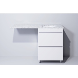 Set dulap cu lavoar Supraten Aquitania 140 + GR 140 R (White) Thumb