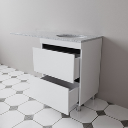 Set dulap cu lavoar Supraten Aquitania 140 + GR 140 R (White) Thumb