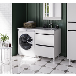 Set dulap cu lavoar Supraten Aquitania 140 + GR 140 R (White)