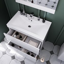 Set dulap cu lavoar Supraten Aquitania 60 + TG 60E (White) Thumb