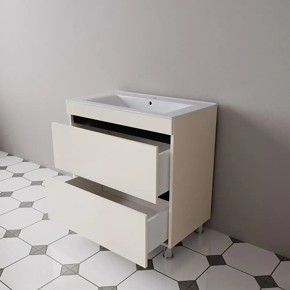 Set dulap cu lavoar Supraten Aquitania 80 + 2080 (Beige)