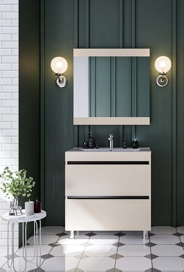 Set dulap cu lavoar Supraten Aquitania 80 + TG K80 (Beige)