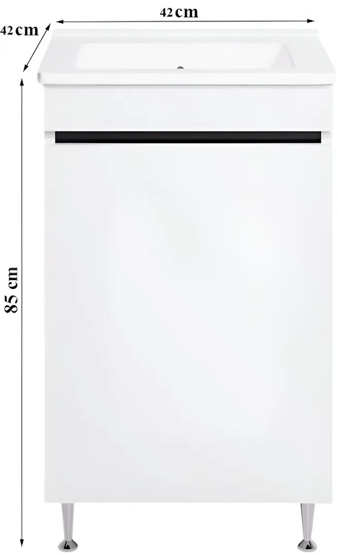 Set dulap cu lavoar Supraten Bearn 40 + TG 441 (White)