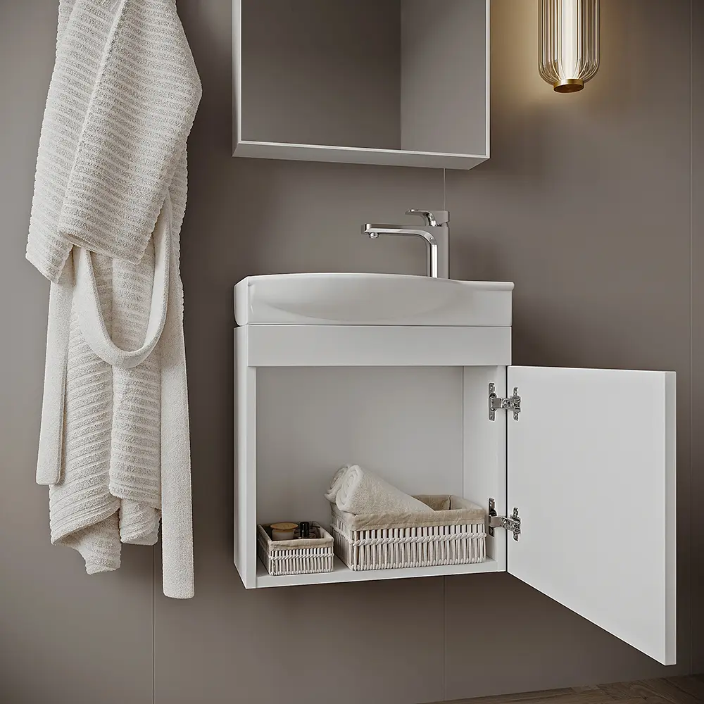 Set dulap cu lavoar Supraten Bearn 45 + 4079 L (White)