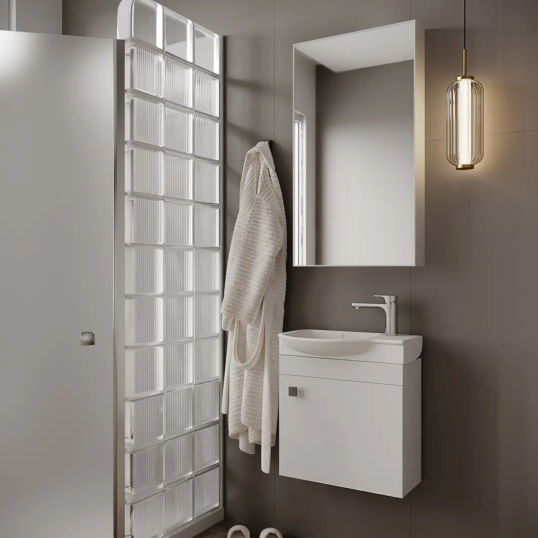 Set dulap cu lavoar Supraten Bearn 45 + 4079 L (White)