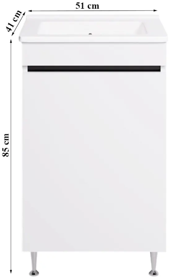 Set dulap cu lavoar Supraten Bearn 50 + TG 50 EB (White)