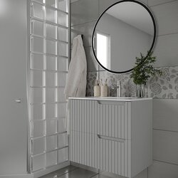 Set dulap cu lavoar Supraten Bordo 75 + 75E (Grey) Thumb