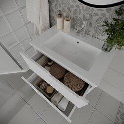 Set dulap cu lavoar Supraten Bordo 75 + 75E (White) Thumb