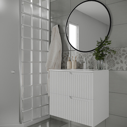 Set dulap cu lavoar Supraten Bordo 75 + 75E (White) Thumb