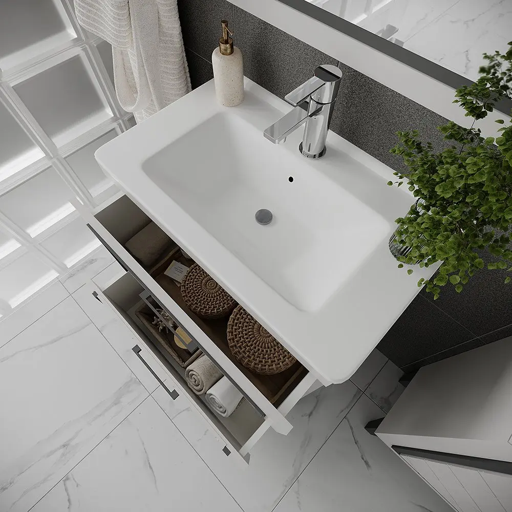 Set dulap cu lavoar Supraten Burgundie 100 + 1100 (White)