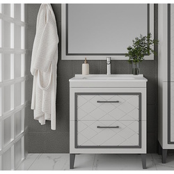 Set dulap cu lavoar Supraten Burgundie 100 + 1100 (White)