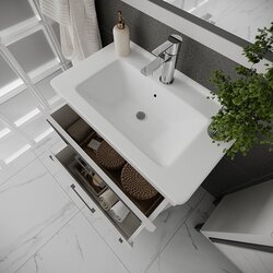 Set dulap cu lavoar Supraten Burgundie 75 + 1075 (White) Thumb