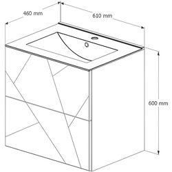 Set dulap cu lavoar Supraten Corsica 60 + 60E (White) Thumb