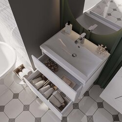 Set dulap cu lavoar Supraten Corsica 75 + 75E (White) Thumb