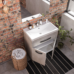 Set dulap cu lavoar Supraten Dijon 60 + TG 8056 (Concrete) Thumb