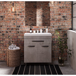 Set dulap cu lavoar Supraten Dijon 60 + TG 8056 (Concrete)